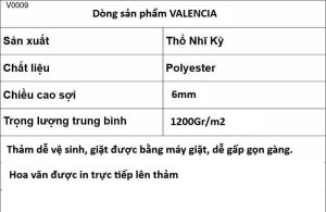 Thảm Trải Sàn Sợi Ngắn Hiện Đại V0009