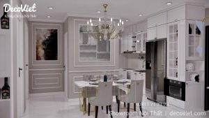 Thi Công Nội Thất Bán Cổ Điển Đẹp Sang