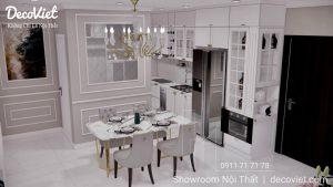 Thi Công Nội Thất Bán Cổ Điển Đẹp Sang
