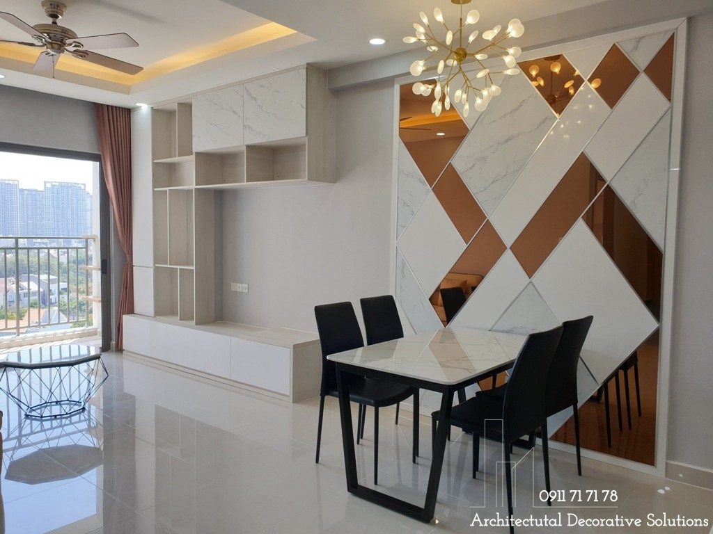 Thi công nội thất căn hộ 2 phòng ngủ chung cư The Sun Avenue