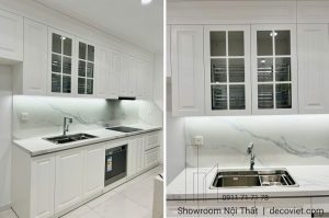 Thi Công Tủ Bếp Gỗ Công Nghiệp Giá Rẻ Hiện Đại