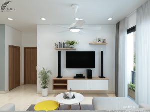 Thiết kế nội thất căn hộ 1 phòng ngủ Phú Đông Premier
