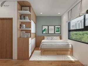 Thiết kế nội thất căn hộ 1 phòng ngủ Phú Đông Premier
