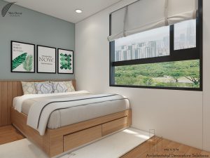 Thiết kế nội thất căn hộ 1 phòng ngủ Phú Đông Premier