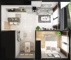 Thiết kế nội thất căn hộ 1PN Vinhome Grand Park