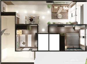 Thiết Kế Nội Thất Căn Hộ 2 PN Chung Cư Premier Dĩ An Bình Dương
