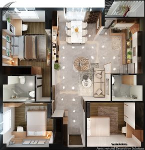 Thiết Kế Nội Thất Căn Hộ Chung Cư HUD Building 3 PN
