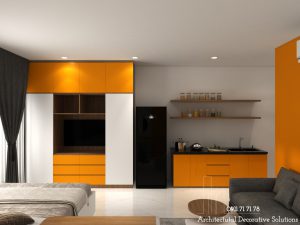 Thiết kế nội thất căn hộ dịch vụ mini đẹp tiện nghi Quận 3