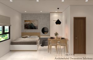 Thiết kế nội thất căn hộ dịch vụ mini đẹp tiện nghi Quận 3