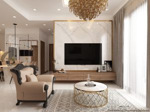 Thiết Kế Nội Thất Căn Hộ Empire City Thủ Thiêm 2 Phòng Ngủ