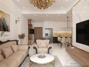 Thiết Kế Nội Thất Căn Hộ Empire City Thủ Thiêm 2 Phòng Ngủ