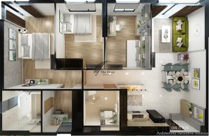 Thiết Kế Nội Thất Căn Hộ Jamila Khang Điền 3 PN