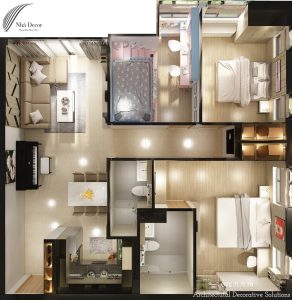 Thiết Kế Nội Thất Căn Hộ Jamona City 3 Phòng Ngủ