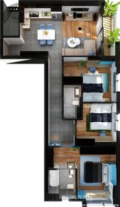 Thiết kế nội thất căn hộ Saigon South Residences