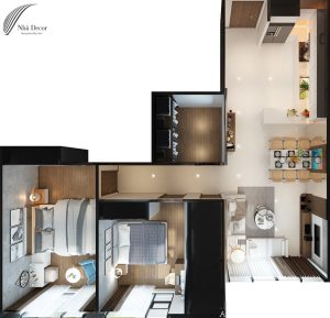Thiết Kế Nội Thất Căn Hộ Sunwah Pearl 2 Phòng Ngủ