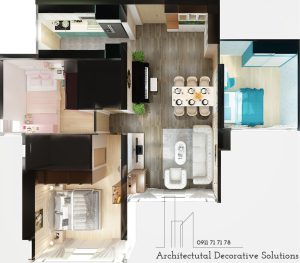 Thiết Kế Nội Thất Chung Cư Sài Gòn Pearl 3 Phòng Ngủ