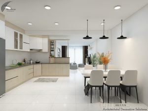 Thiết kế nội thất nhà phố Biên Hòa 2 phòng ngủ