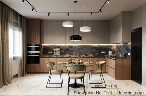 Thiết Kế Tủ Bếp Gỗ Đẹp 1107T