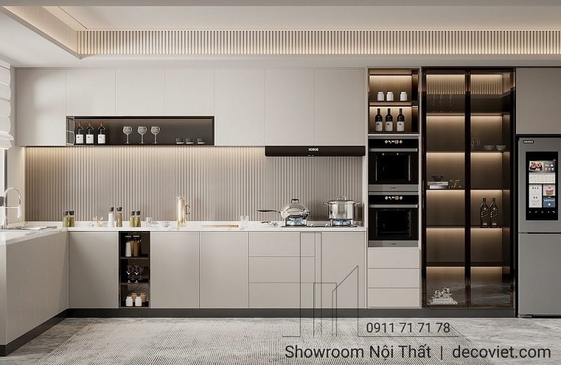 Tủ Bếp Chữ L Hiện Đại 1113T