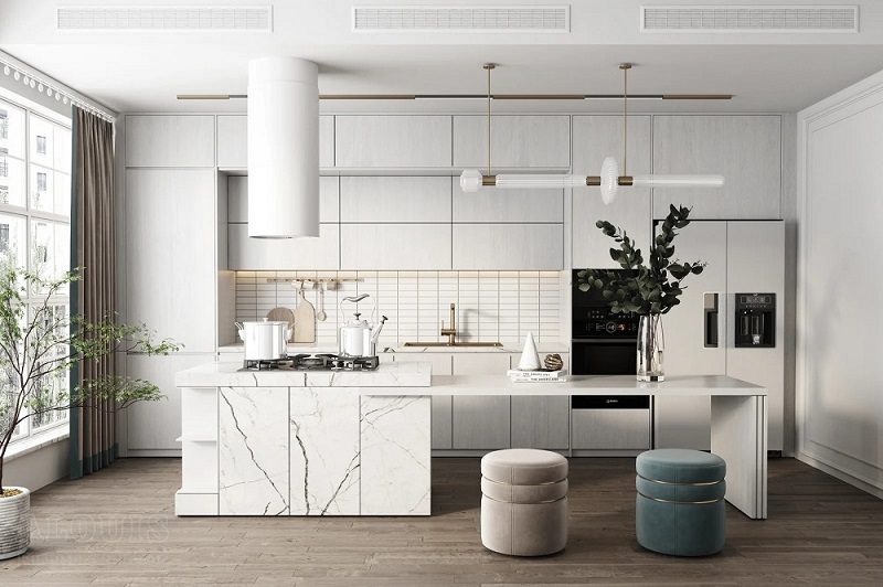Tủ Bếp Gỗ An Cường 1104T