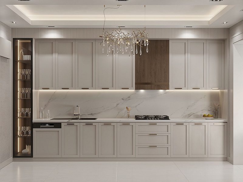 Tủ Bếp Gỗ Chữ I 1176T