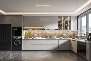 Tủ Bếp Gỗ Chữ L 1161T