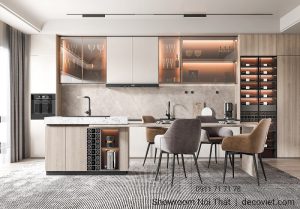 Tủ Bếp Gỗ Giá Rẻ 1142T
