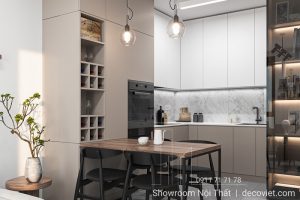 Tủ Bếp Gỗ Giá Rẻ 1177T