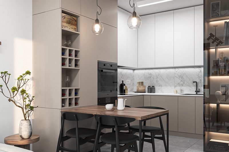 Tủ Bếp Gỗ Giá Rẻ 1177T