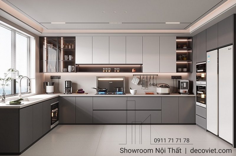 Tủ Bếp Gỗ Hiện Đại 1123T