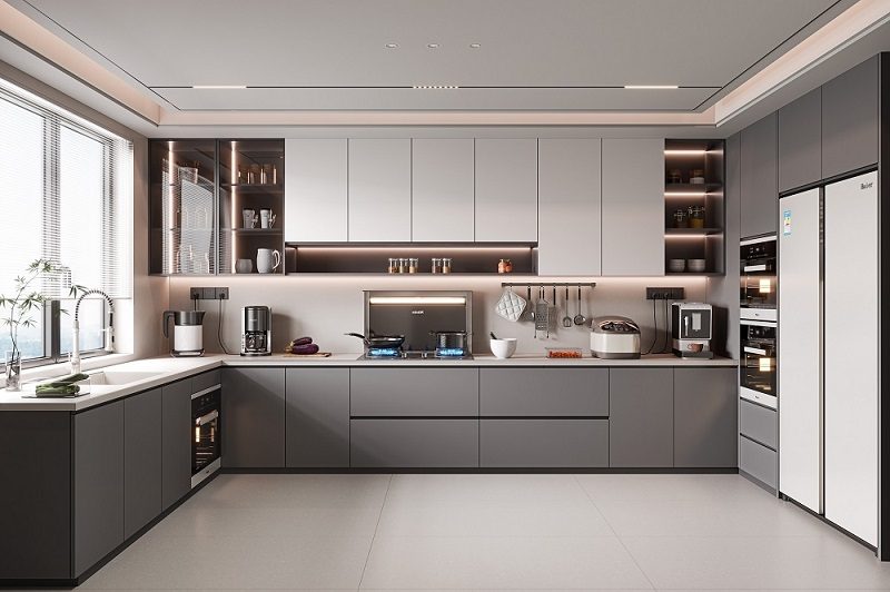 Tủ Bếp Gỗ Hiện Đại 1123T