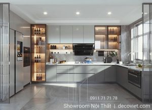 Tủ Bếp Gỗ Hiện Đại 1125T