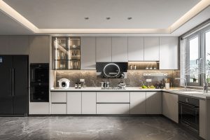 Tủ Bếp Góc Chữ L Cao Cấp 1163T