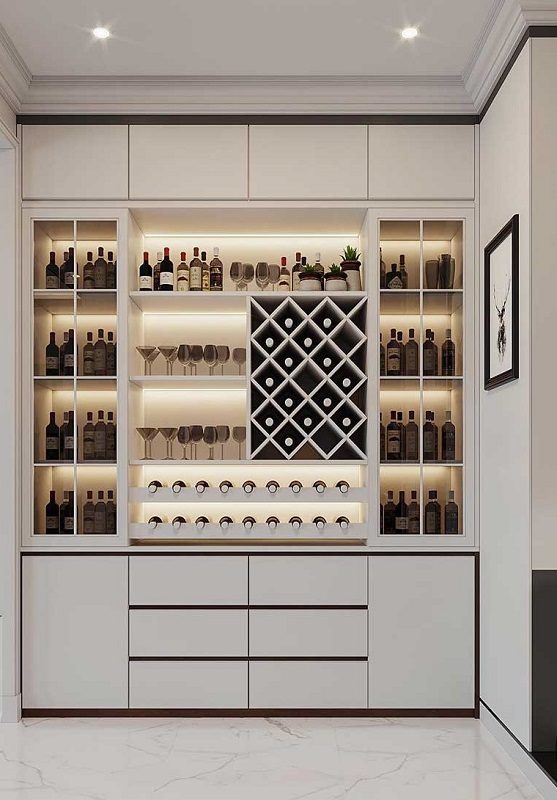 Tủ Rượu Phòng Khách Đẹp 2008T