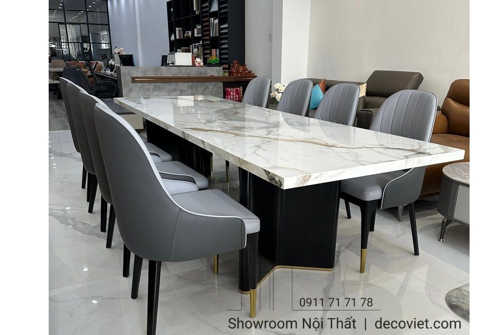 Bàn Ăn 8 Ghế Hiện Đại Mặt Đá Cao Cấp 1614S
